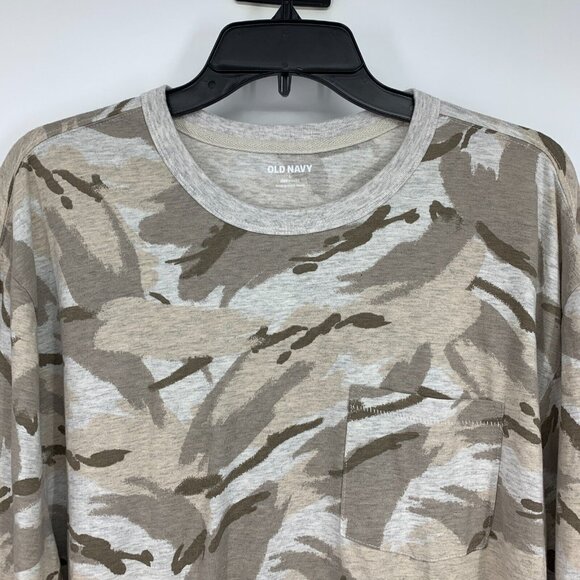 Old Navy Shirt Unisex Size Large Vintage Desert Camo Long Sleeve Gray Brown NWT - Picture 3 of 10